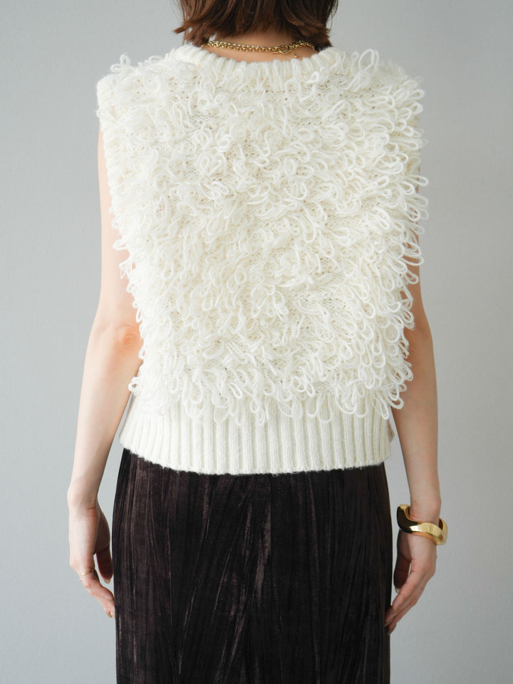 [予約]ループデザインホックベスト /アイボリー