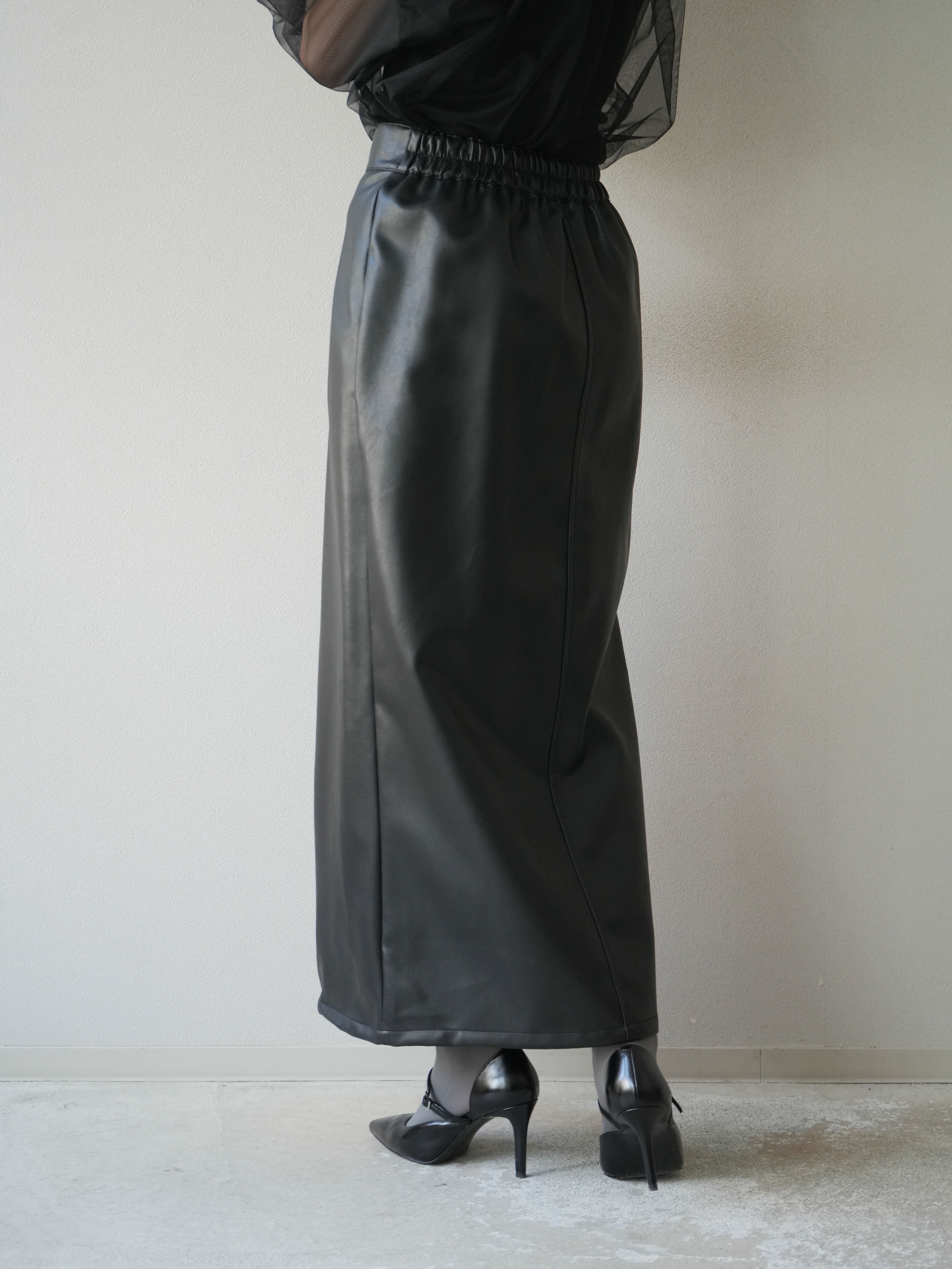 ジルサンダー　レザースカート　ブラック　サイズ38 ジルサンダー レザースカート ブラック サイズ38