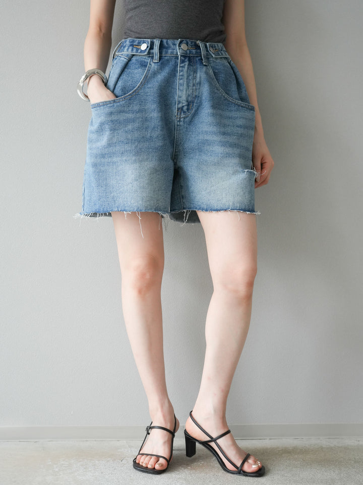 【預購】寬鬆半身牛仔褲/藍色