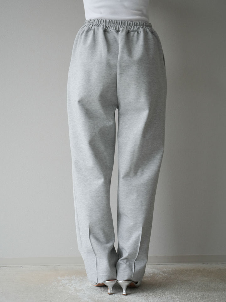 [予約]ステッチポンチライクパンツ/杢グレー