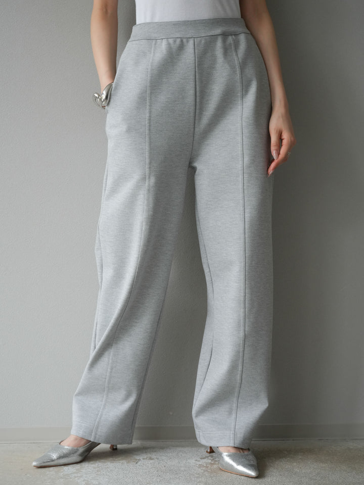 [予約]ステッチポンチライクパンツ/杢グレー