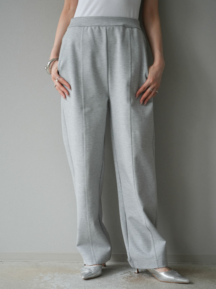 [予約]ステッチポンチライクパンツ/杢グレー