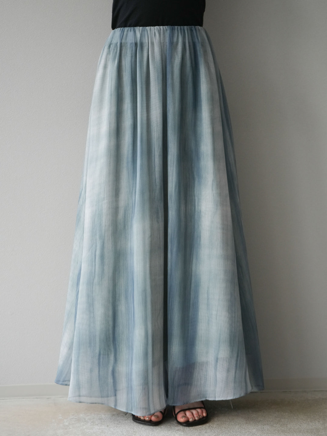 【預購】Nuance 透視喇叭裙/綠色