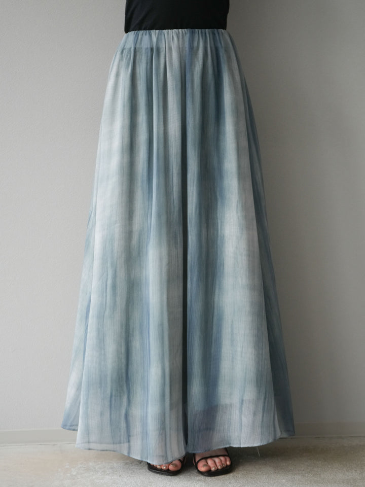 【預購】Nuance 透視喇叭裙/綠色