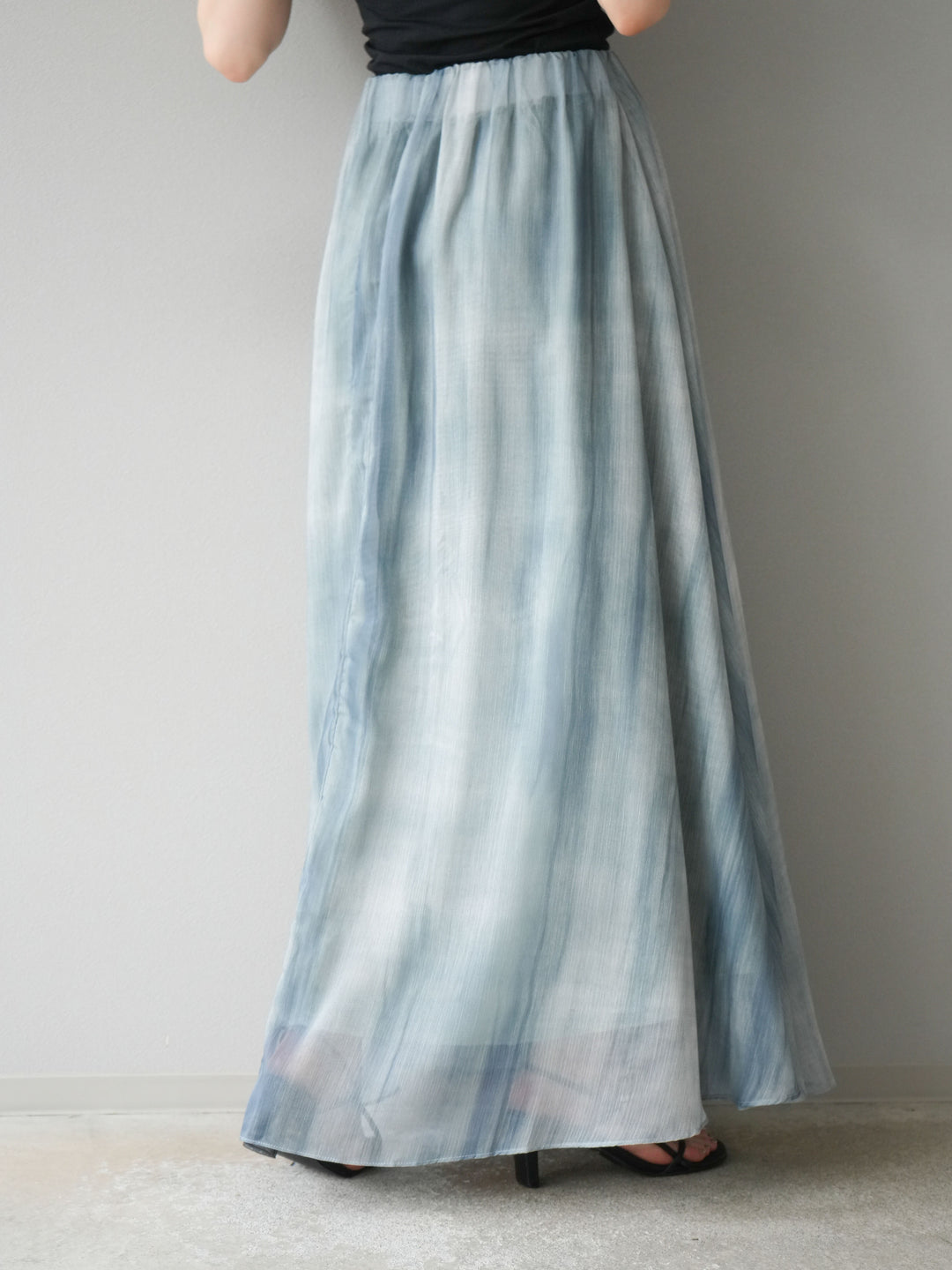 【預購】Nuance 透視喇叭裙/綠色