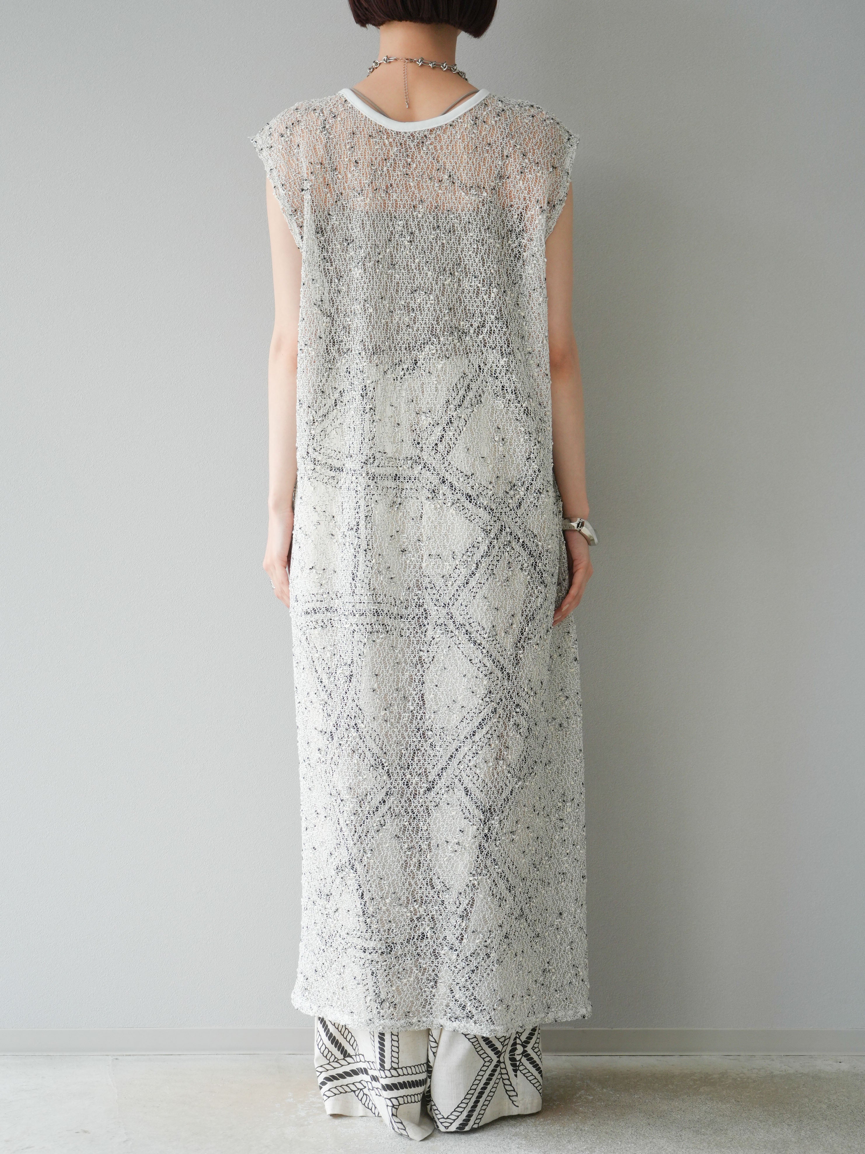 予約]2WAYネップメッシュワンピース/オフホワイト – Lumier