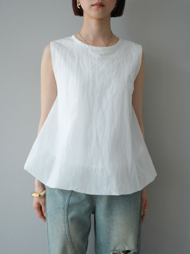 [予約]ワッシャータフタバルーンブラウス/オフ