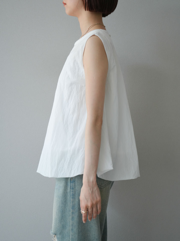 [予約]ワッシャータフタバルーンブラウス/オフ