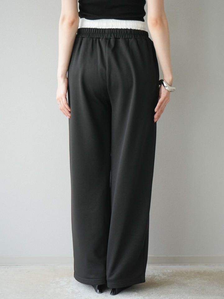 [予約]ダブルウエストスウェットパンツ/ブラック