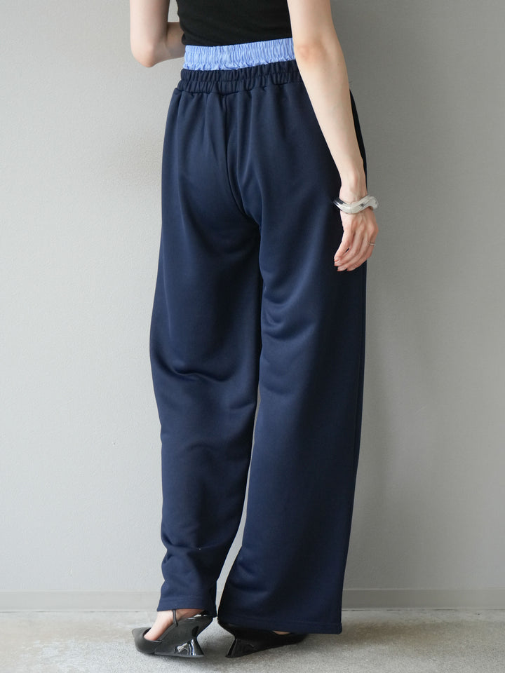 [予約]ダブルウエストスウェットパンツ/ネイビー