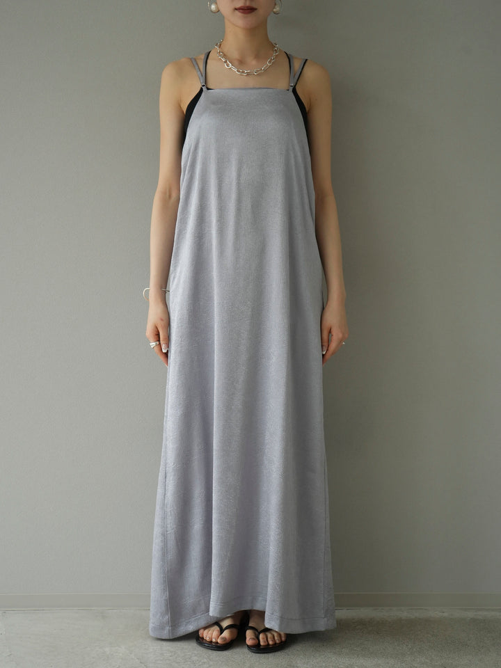 [Pre-order] Washer Satin Camisole Dress/Silver