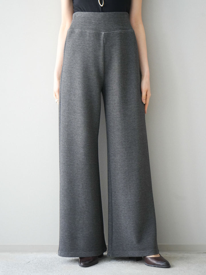 [予約]イージーポンチワイドパンツ/charcoal