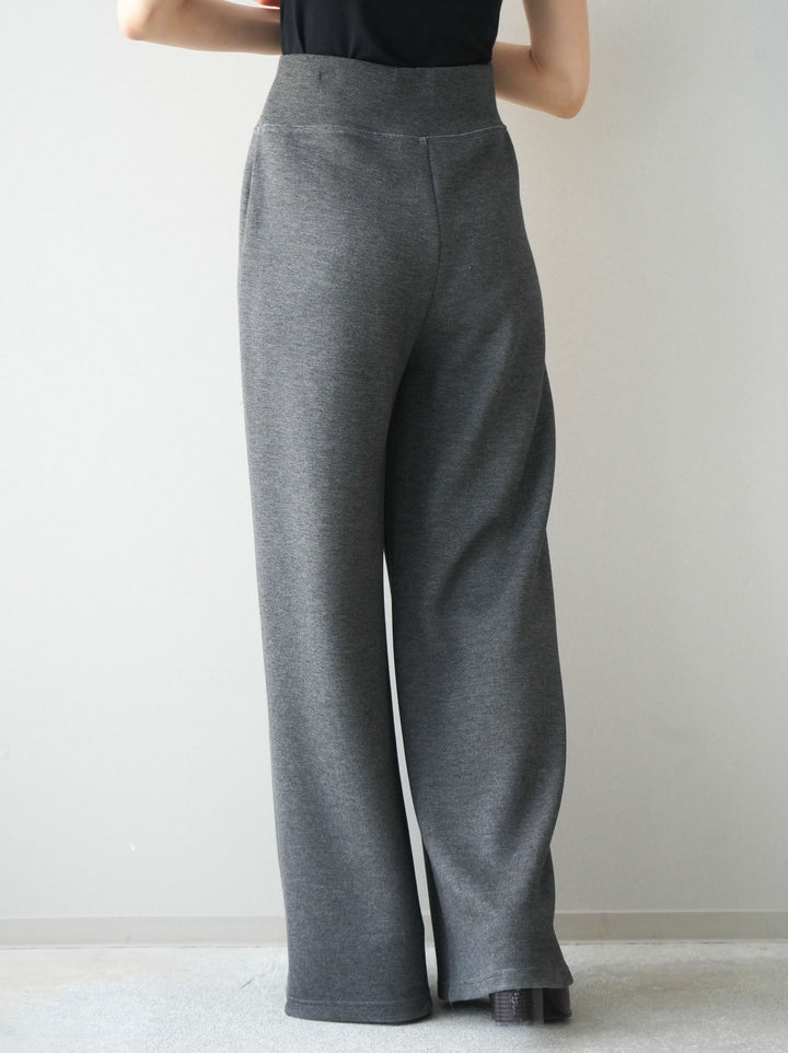 [予約]イージーポンチワイドパンツ/charcoal