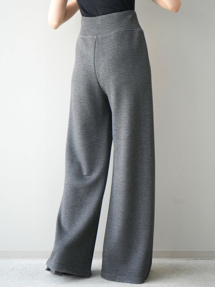 [予約]イージーポンチワイドパンツ/charcoal