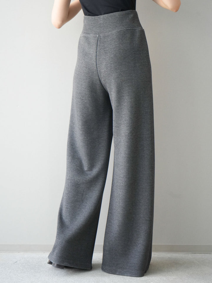 [予約]イージーポンチワイドパンツ/charcoal