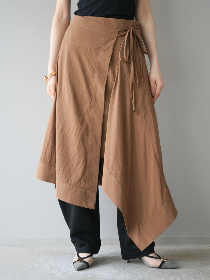 [予約]アシンメトリーレイヤードスカート/ベージュ