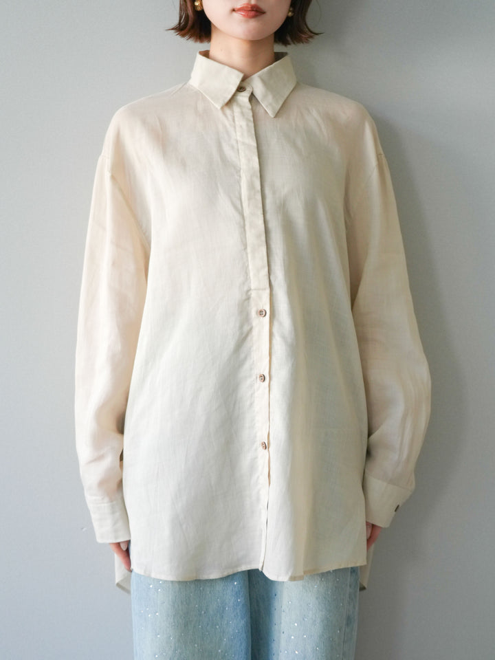 [予約]バックオープンツイストシャツ/beige