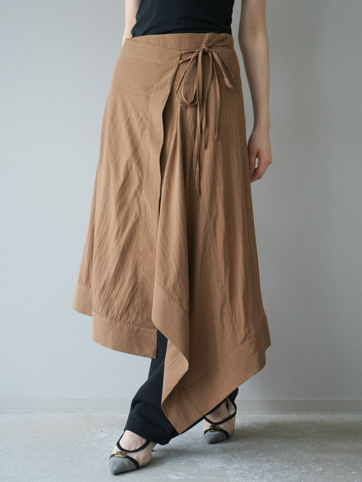 [予約]アシンメトリーレイヤードスカート/ベージュ