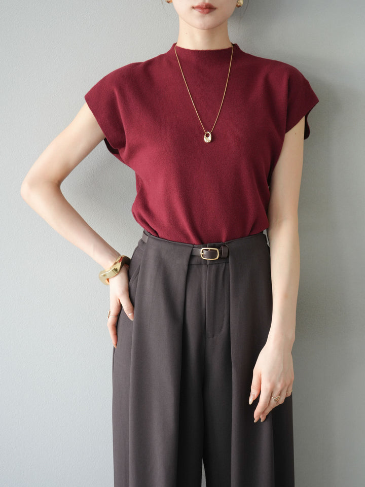 [SET]プチネックフレンチニットトップス+プチネックフレンチニットトップス(2set)