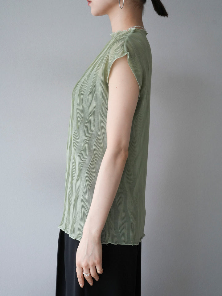 [Pre-order] Willow Wave French Sleeve Cut and Sew/Green