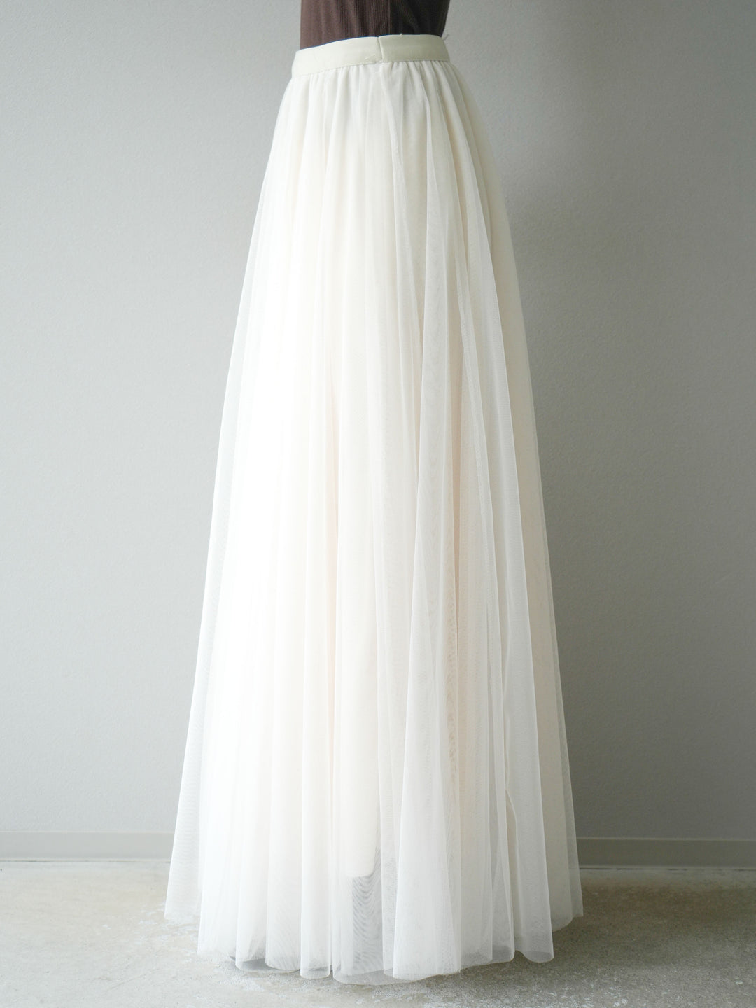[予約]チュールボリュームスカート/アイボリー