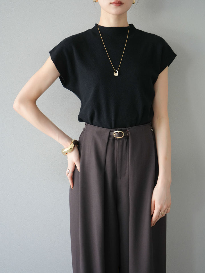 [SET]プチネックフレンチニットトップス+プチネックフレンチニットトップス(2set)