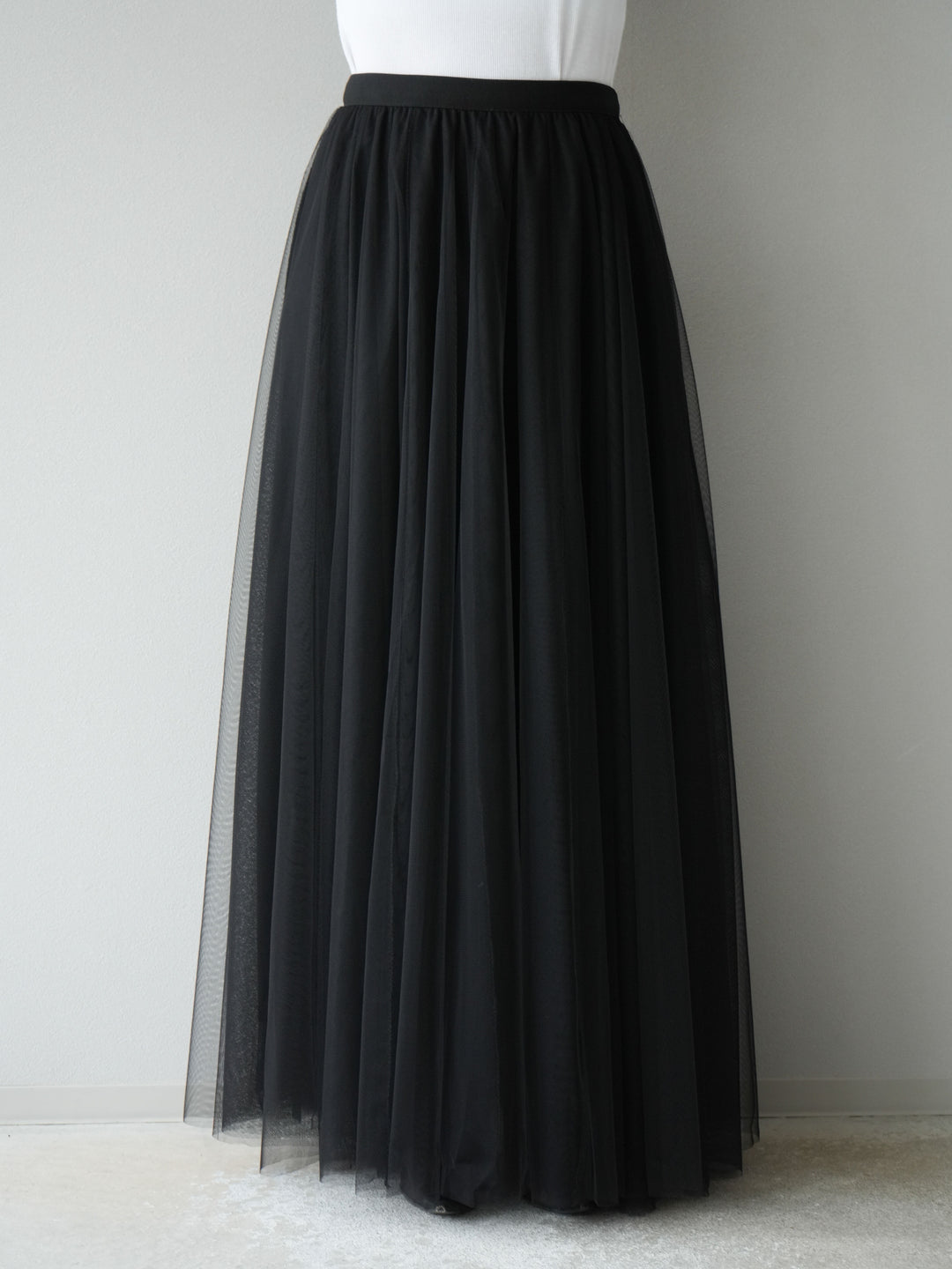 [予約]チュールボリュームスカート/ブラック