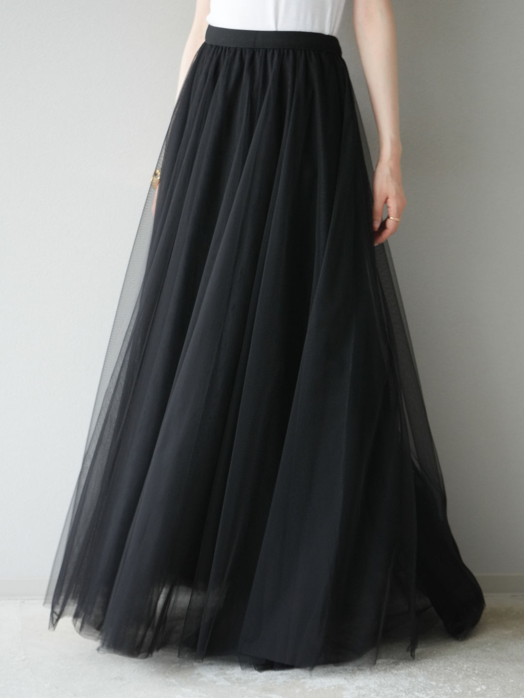 [予約]チュールボリュームスカート/ブラック