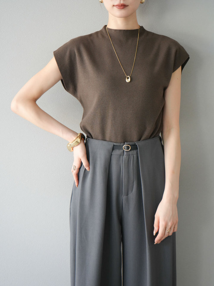 [SET]プチネックフレンチニットトップス+プチネックフレンチニットトップス(2set)