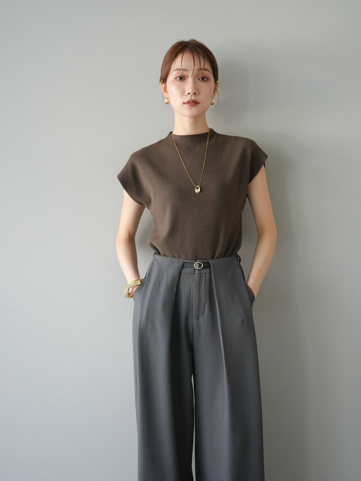 [SET]プチネックフレンチニットトップス+プチネックフレンチニットトップス(2set)