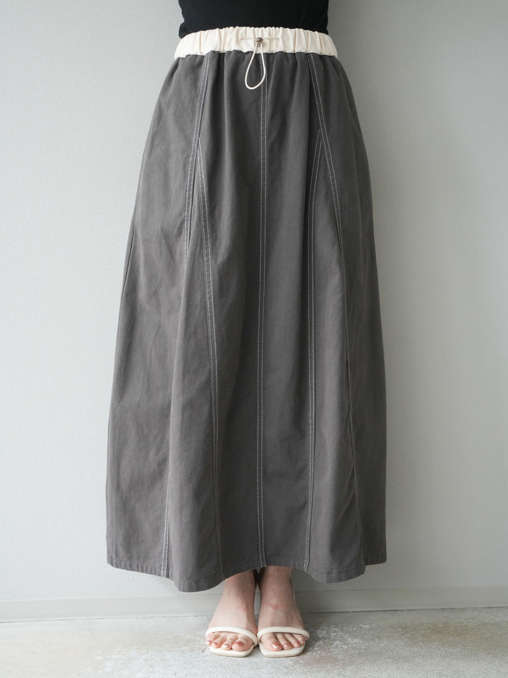 [SET]ステッチコットンツイルベスト＆スカートSET UP(2set)