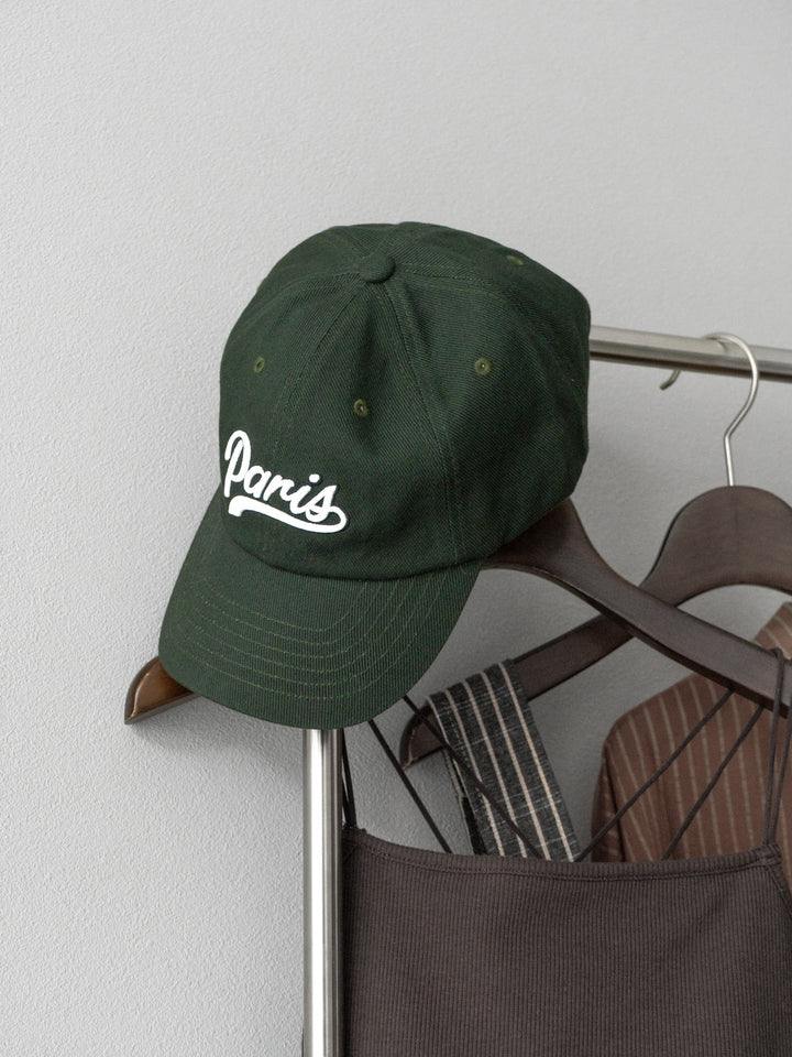 【預購】巴黎標誌刺繡棒球帽/綠色