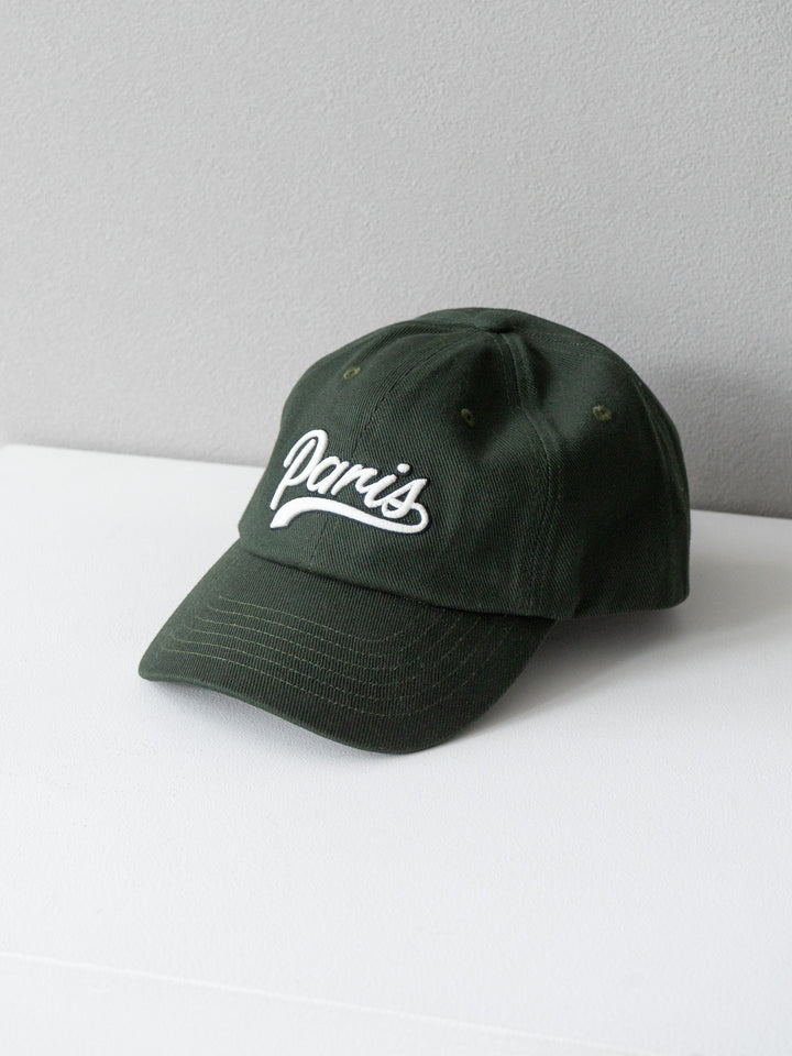 【預購】巴黎標誌刺繡棒球帽/綠色