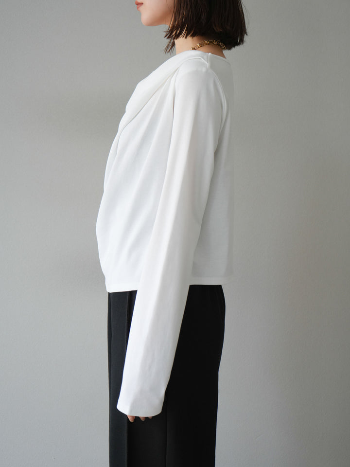 [予約]ドレープデザインカットソー/オフ