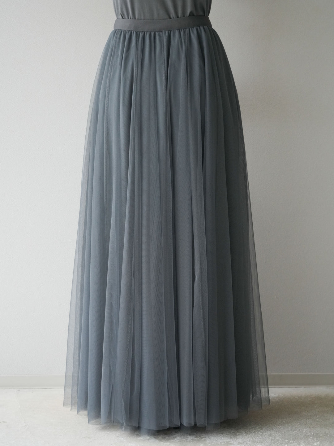 [予約]チュールボリュームスカート/グレー