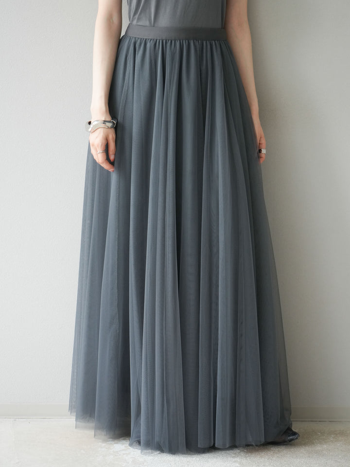 [予約]チュールボリュームスカート/グレー