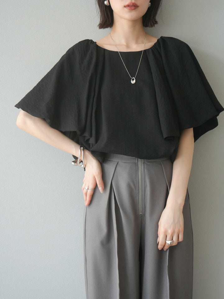 [套裝] 燈籠袖褶襉設計襯衫 + 可選配件套裝（2 套）