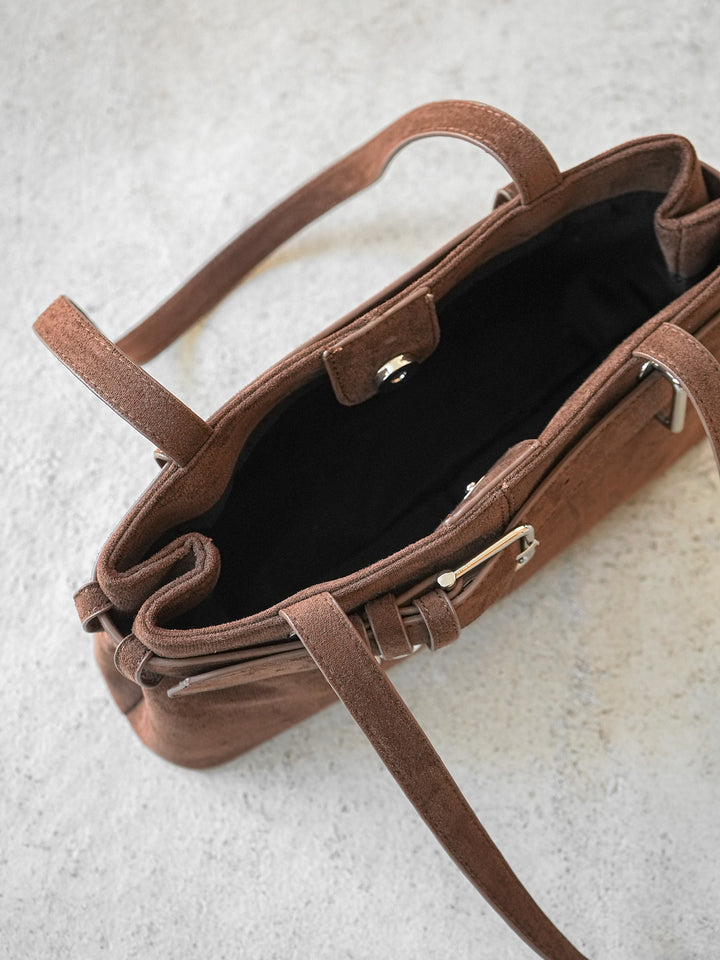 [予約]ベルトデザインスクエアBAG/ブラウン