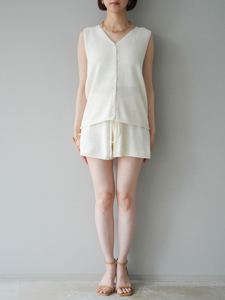 [SET]ニットベスト＆ショートパンツSET UP(2set)