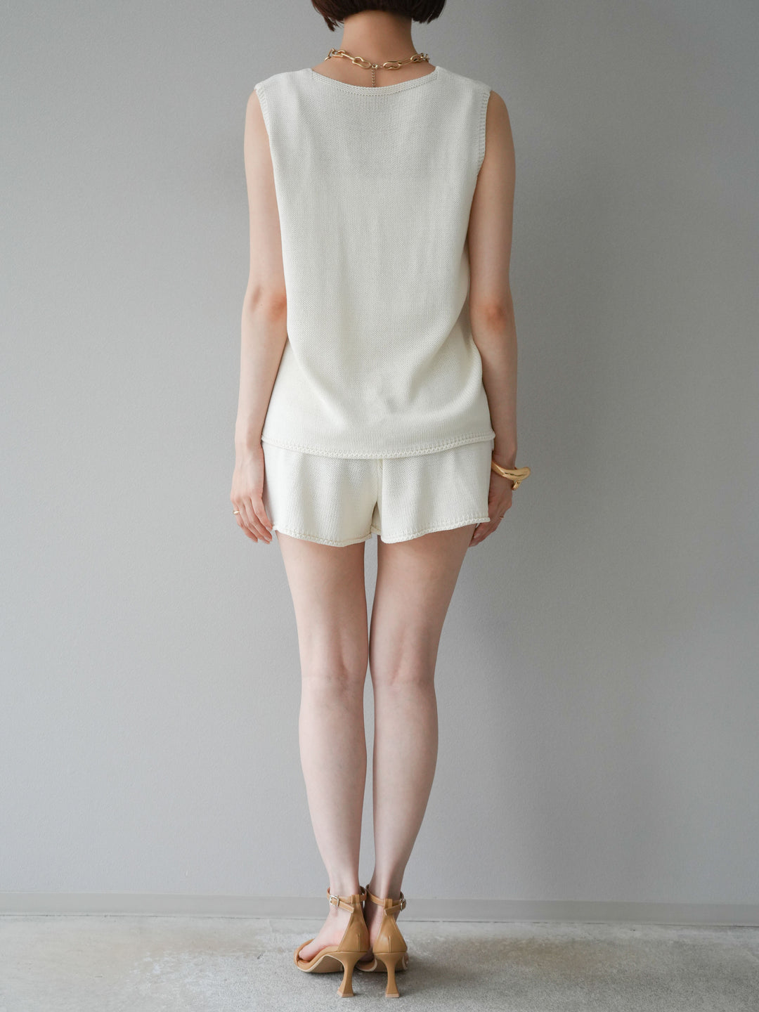 [SET]ニットベスト＆ショートパンツSET UP(2set)