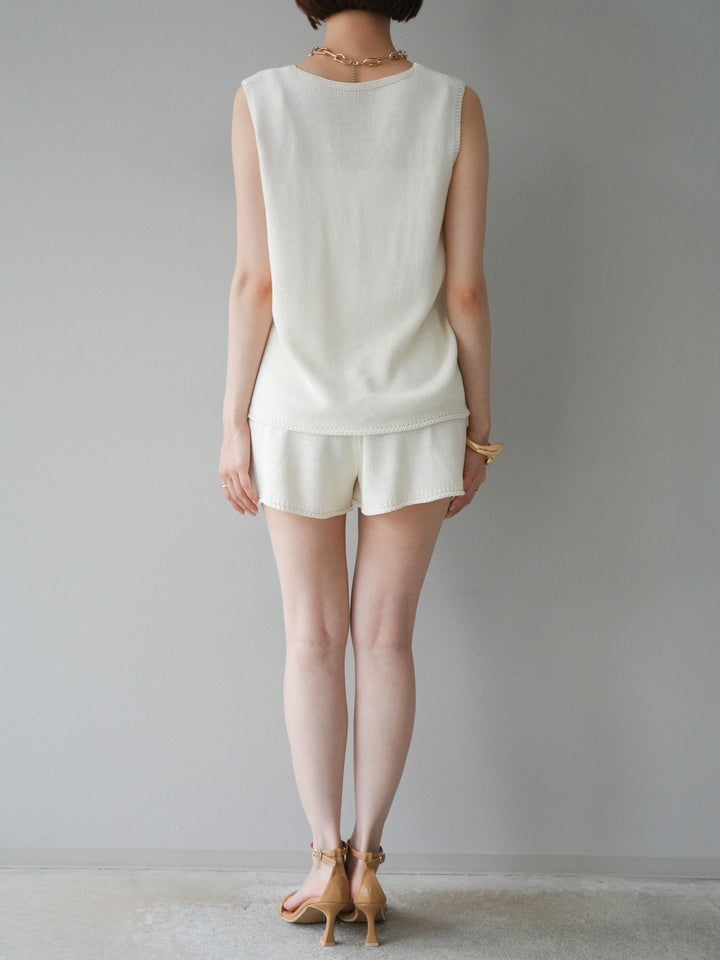 [SET]ニットベスト＆ショートパンツSET UP(2set)