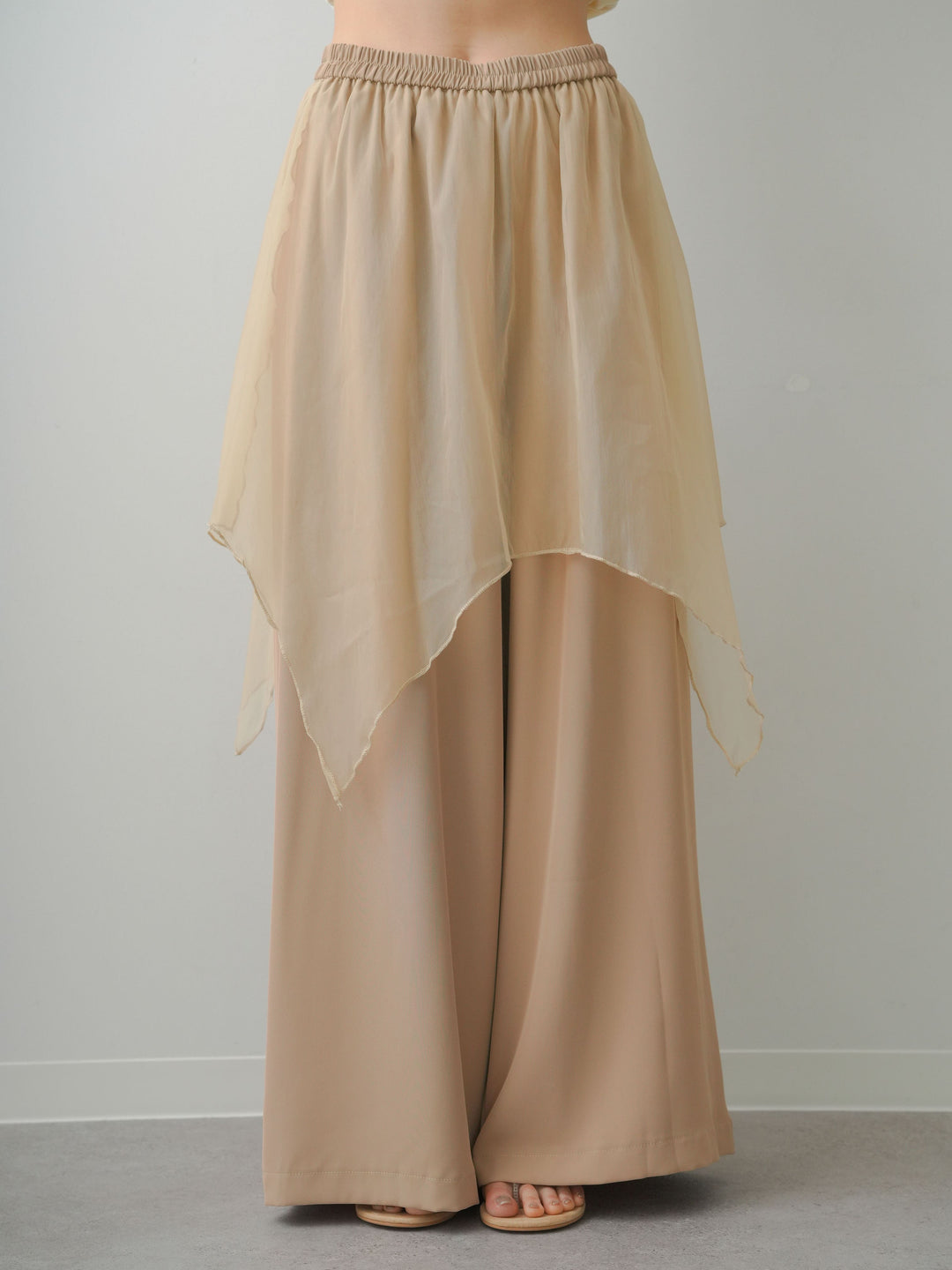 [予約]シアードッキングリラックスドレープイージーパンツ/beige