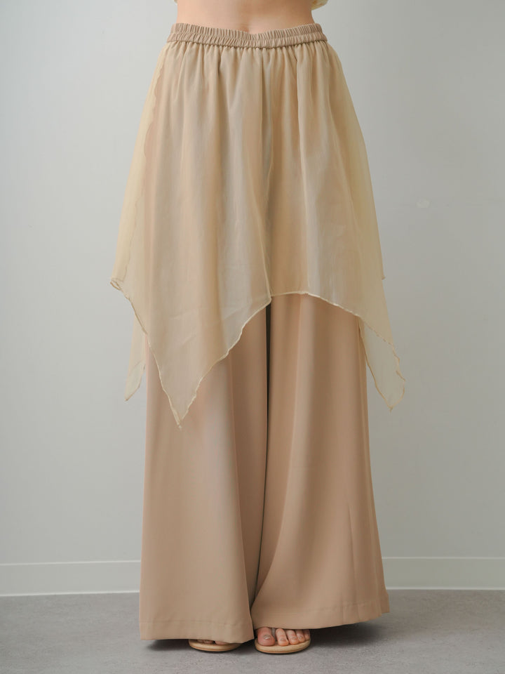 [予約]シアードッキングリラックスドレープイージーパンツ/beige
