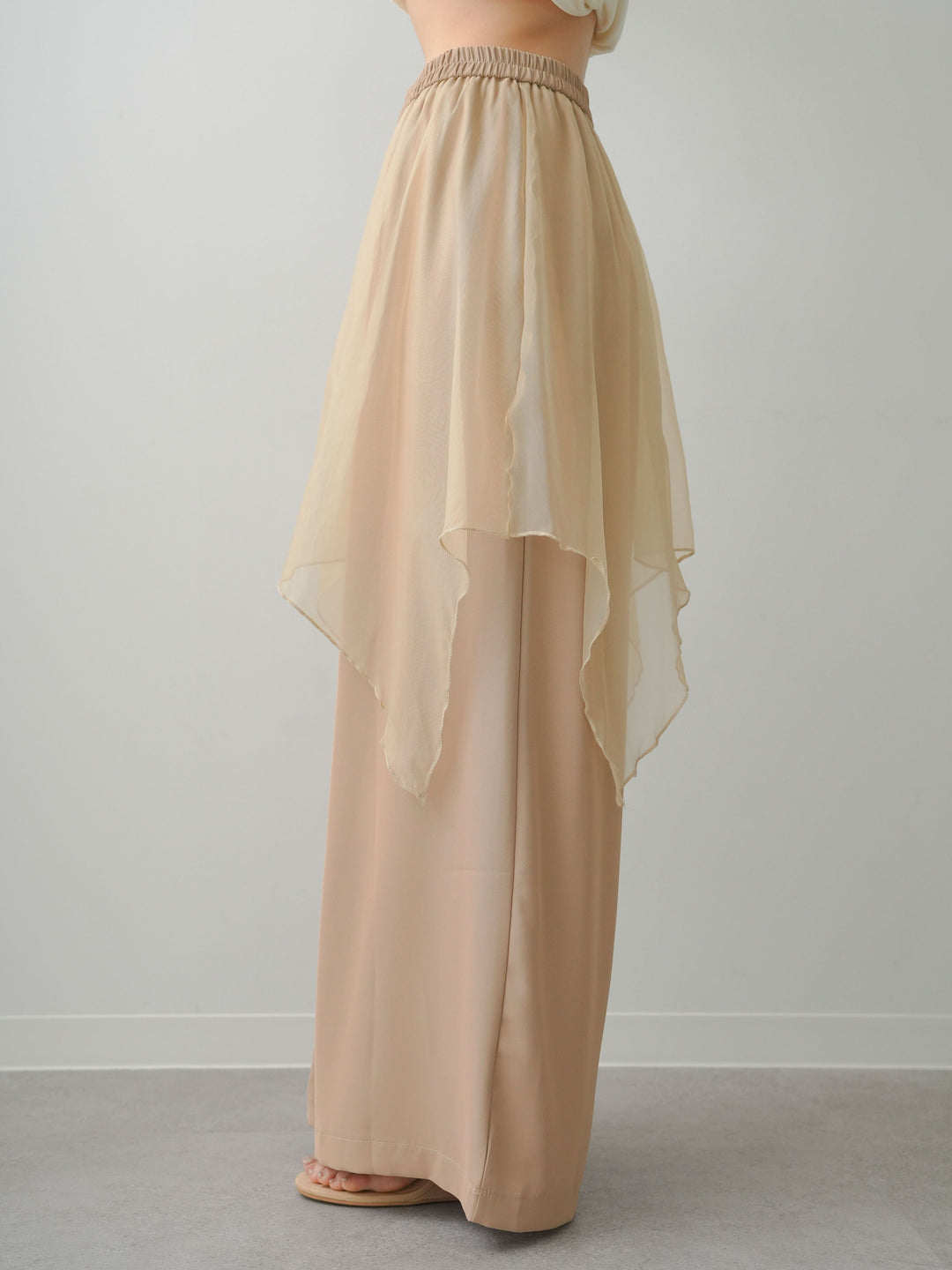 [予約]シアードッキングリラックスドレープイージーパンツ/beige