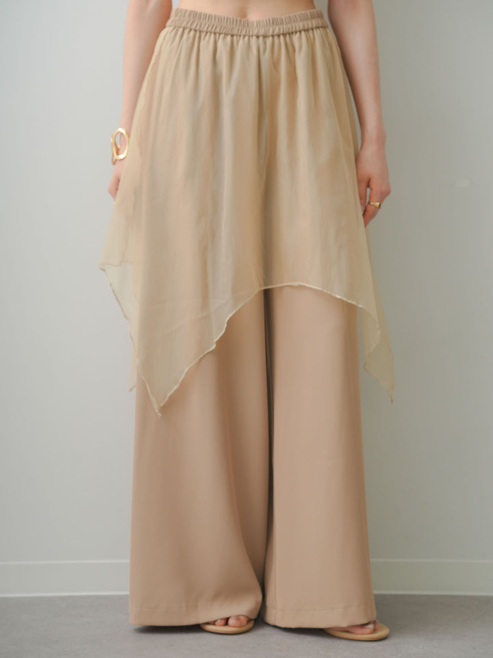 [予約]シアードッキングリラックスドレープイージーパンツ/beige