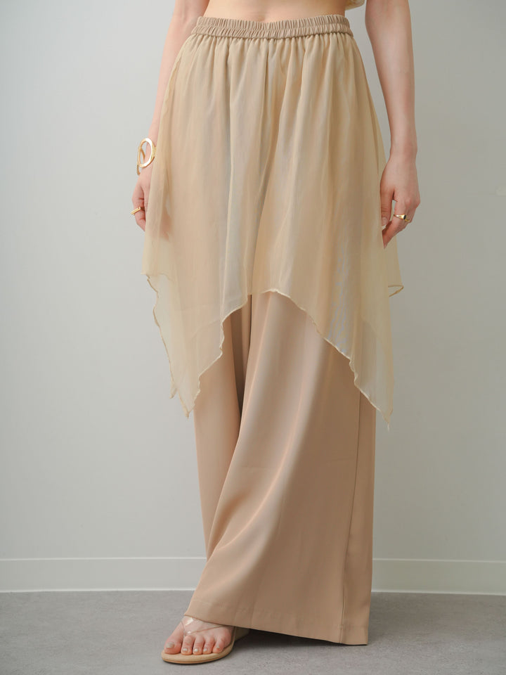 [予約]シアードッキングリラックスドレープイージーパンツ/beige