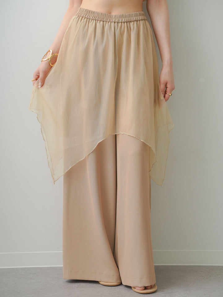 [予約]シアードッキングリラックスドレープイージーパンツ/beige