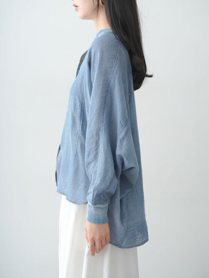 [予約]シアードルマンデニムシャツ/navy