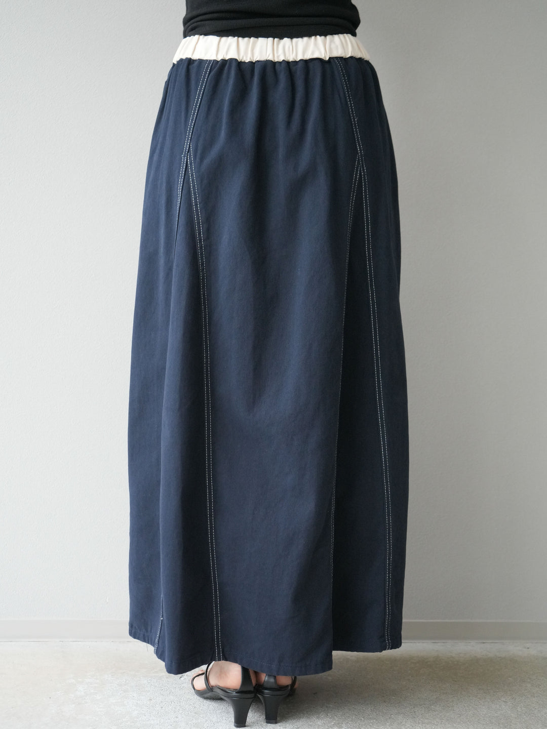 [SET]ステッチコットンツイルベスト＆スカートSET UP(2set)