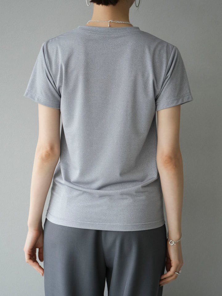 [Pre-order] Sheer glitter T-shirt/Gray